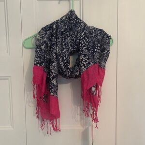 Lilly Pulitzer Pink and Navy Scarf